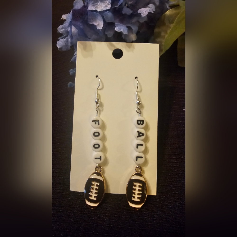 Football Dangle Earrings